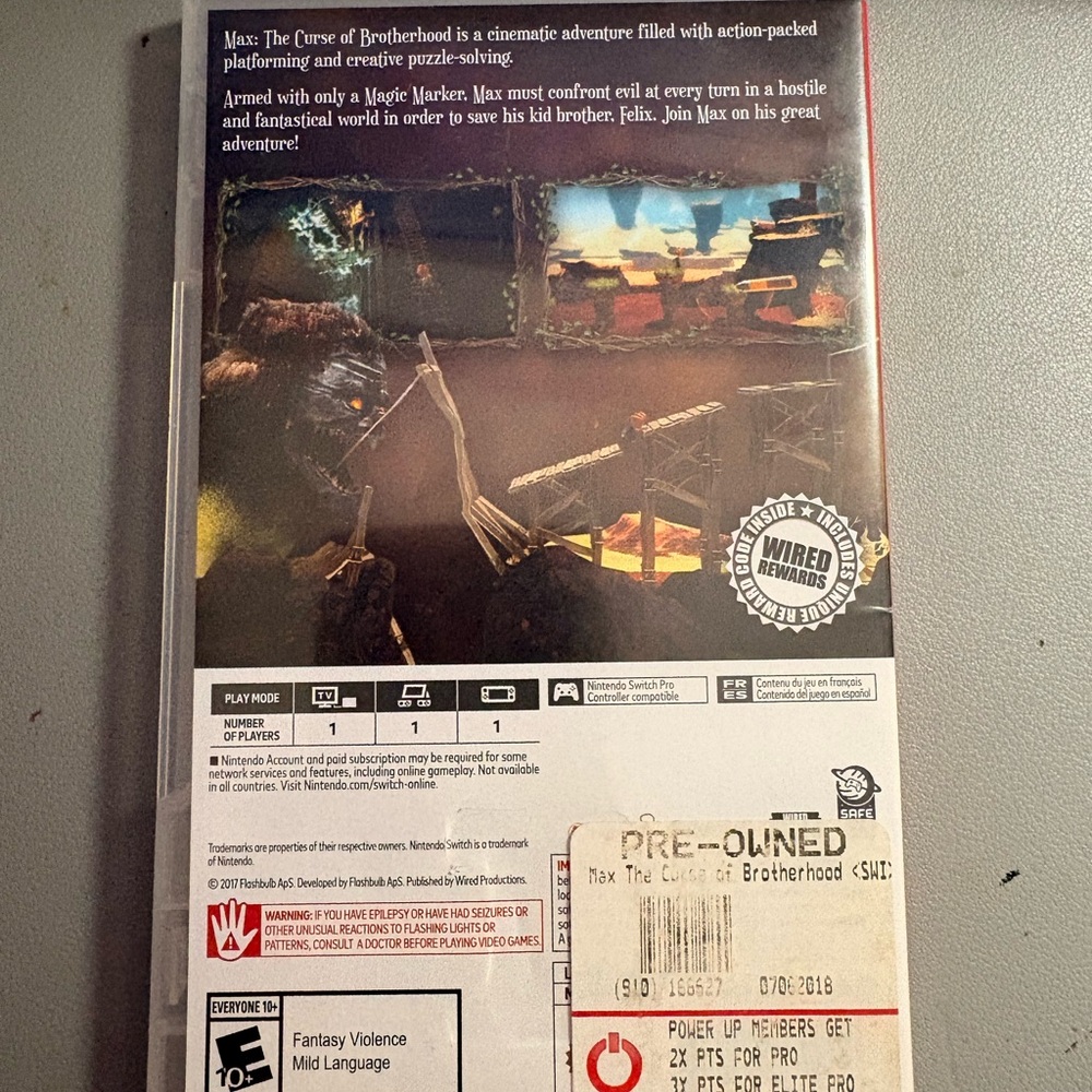 Nintendo Switch Game - Max: The Curse of Brotherhood - Picture 2 of 5